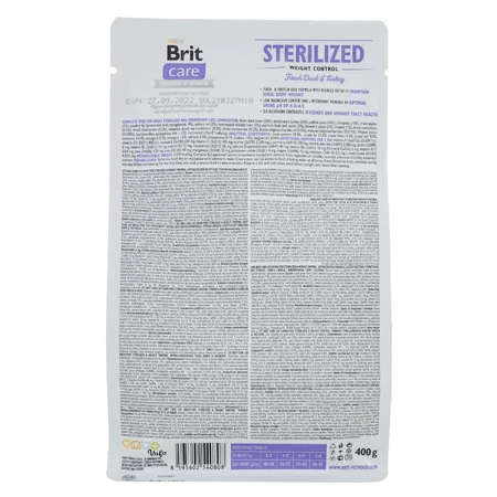 Сухой корм для кошек Brit Care Cat GF Sterilized Weight Control 400 г: цены и характеристики