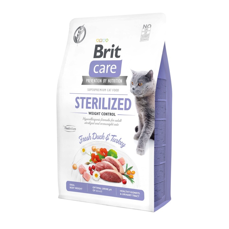 Сухой корм для кошек Brit Care Cat GF Sterilized Weight Control 2 кг: цены и характеристики