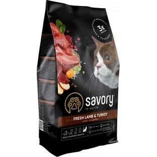 Сухой корм для кошек Savory Adult Cat Sensitive Digestion Fresh Lamb and Turkey 400 г