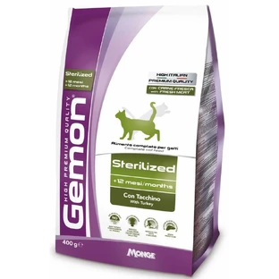 Сухой корм для кошек Gemon Cat Sterilized с индейкой 400 г