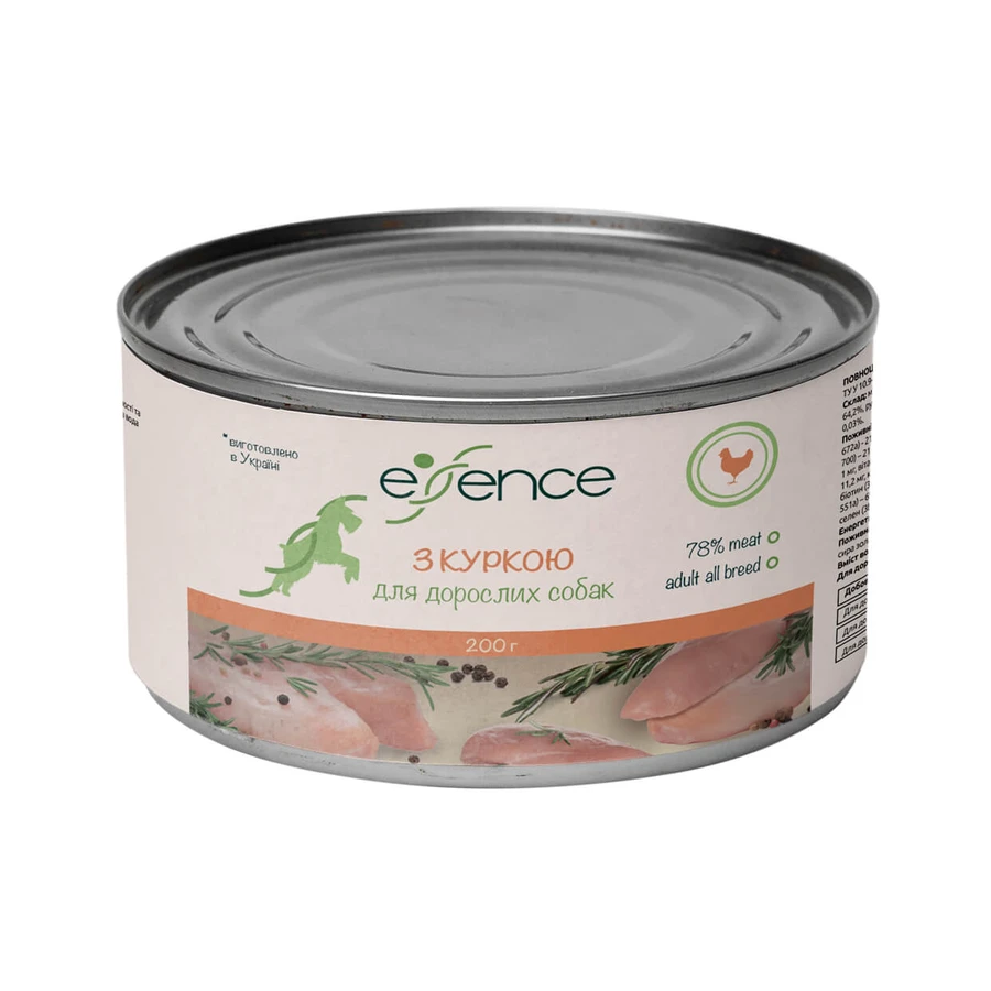 Консервы для собак Essence с курицей 200 г : цены и характеристики