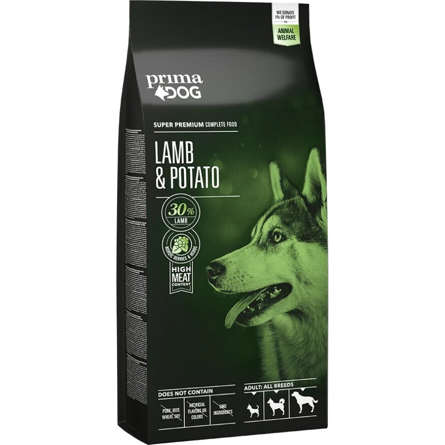 Сухий корм для собак PrimaDog Lamb & Potato for all fully-grown dogs 12 кг: ціни та характеристики