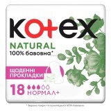 KOTEX прокладки ежедневные Natural Normal плюс 18шт