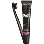 Зубная паста отбеливающая Curaprox Black is White с активированным углем и гидроксиаппатитами 90 мл + Ультра-мягкая зубная щетка: цены и характеристики