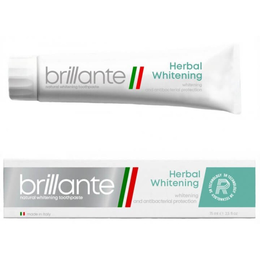Зубна паста Brillante Herbal Whitening Антибактеріальна 75 мл: ціни та характеристики