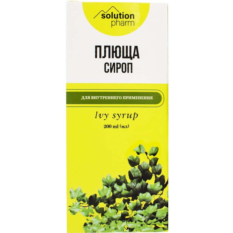 Плюща сироп фл. 200мл Solution Pharm: ціни та характеристики
