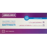 Тест-смужка для визначення вагітності Angelmed (АнгелМед) (10 мМО / мл) рожева 1 шт