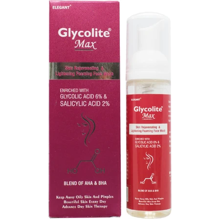 Пенка для умывания лица GLYCOLITE MAX (Гликолайт макс) с гликолевой и салициловой кислотой 60 мл: цены и характеристики