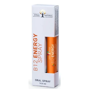Вітамін B12 Energy APNAS NATURAL (Апнас Натурал) спрей з м'ятним смаком сприяє загальному зміцненню організму флакон 14.4 мл