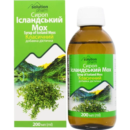 Исландский мох сироп классический фл. 200мл Solution Pharm: цены и характеристики