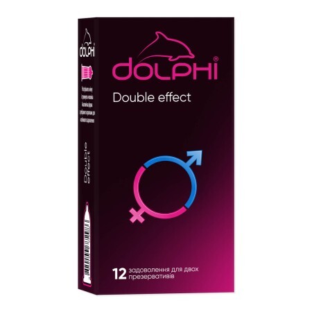 Презервативи Dolphi Double Effect, 12 шт.
