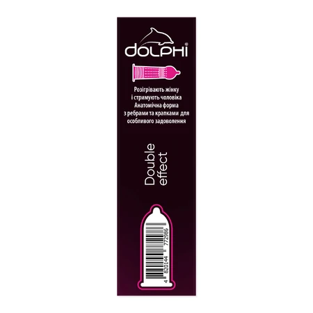 Презервативи Dolphi Double Effect, 12 шт.: ціни та характеристики