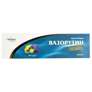 Вазорутин рапид гель для щоденного догляду ніг при втомі і тяжкості в ногах 40 г Solution Pharm