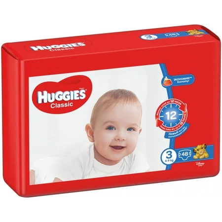 Подгузники Huggies Classic 3 4-9 кг Jumbo, 48 шт: цены и характеристики