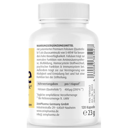 Фолиевая кислота Quatrefolic 400 мкг, 120 капсул: цены и характеристики