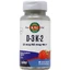 Вітаміни Д-3 та K-2, Vitamin D-3 K-2, KAL, смак червоної малини, 1000 МО/45 мкг MK-7, 60 мікротаблеток