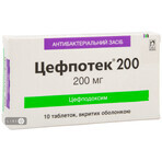 Цефпотек 200 табл. в/о 200 мг блістер №10: ціни та характеристики