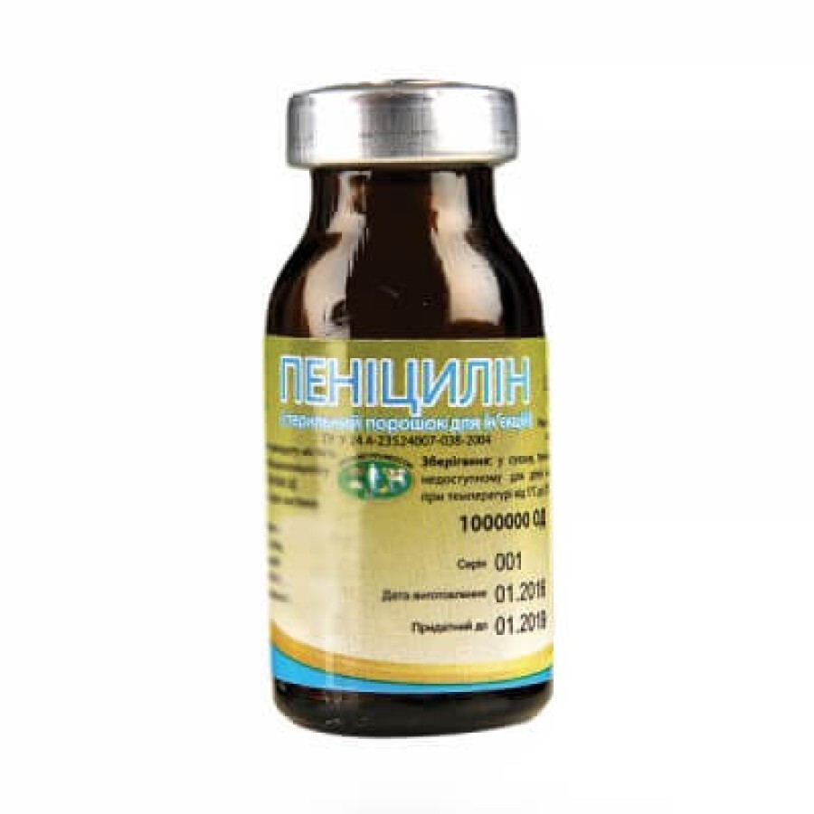 Пенициллин 1000000 ЕД: цены и характеристики