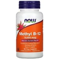 Вітамін B-12, Метилкобаламін, 5000 мкг, Methyl B-12, NOW Foods, 90 вегетаріанських капсул