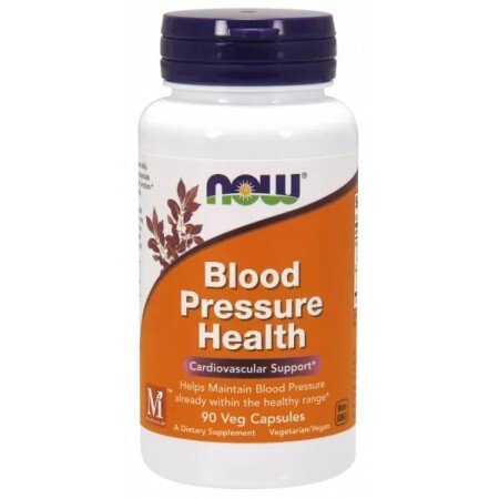 Нормализация давления, Blood Pressure Health, Now Foods, 90 вегетарианских капсул