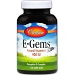 Вітамін E, 400 МО (268 мг), E-Gems Elite, Carlson, 120 желатинових капсул: ціни та характеристики