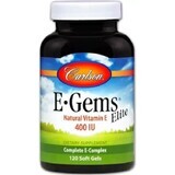 Вітамін E, 400 МО (268 мг), E-Gems Elite, Carlson, 120 желатинових капсул
