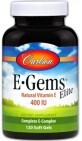Витамин E, 400 МЕ (268 мг), E-Gems Elite, Carlson, 120 желатиновых капсул