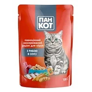 Корм Пан Кот с рыбой в соусе 100 г