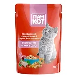 Корм Пан Кот с сочным ягненком в соусе 100 г