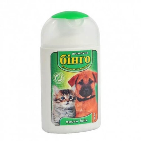 Шампунь Бінго біологічний для собак та котів проти бліх 100 мл