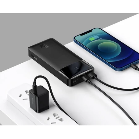 Портативный аккумулятор Bipow Digital Display 15W 20000mAh Black, Baseus, Китай: цены и характеристики