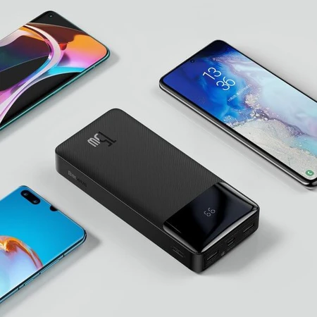 Портативный аккумулятор Bipow Digital Display 15W 20000mAh Black, Baseus, Китай: цены и характеристики