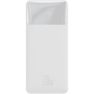 Универсальная мобильная батарея Bipow 10000mAh, PD/18W, QC/3.0, USB-C, 2*USB-A, white, Baseus, Китай