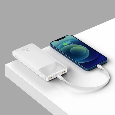 Универсальная мобильная батарея Bipow 10000mAh, PD/18W, QC/3.0, USB-C, 2*USB-A, white, Baseus, Китай: цены и характеристики