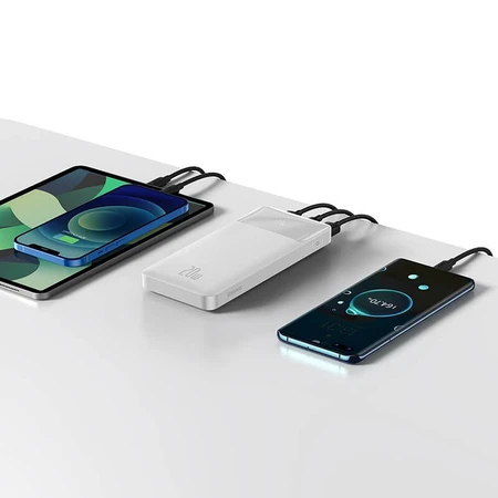 Универсальная мобильная батарея Bipow 10000mAh, PD/18W, QC/3.0, USB-C, 2*USB-A, white, Baseus, Китай: цены и характеристики