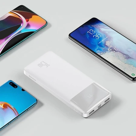 Внешний аккумулятор Bipow 10000mAh, PD/15W, USB-C/3A, 2*USB-A/3A(max.), white, Baseus, Китай: цены и характеристики