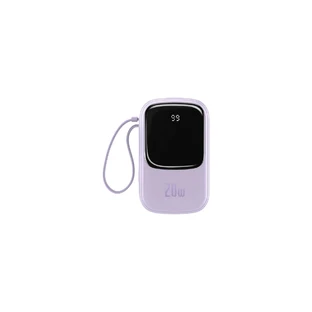 Батарея универсальная Q Pow 20000mAh PD/3.0/15W, QC/3.0/20W, + iP cable 20W, violet, Baseus, Китай