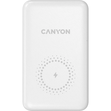 Внешний аккумулятор PB-1001 10000mAh, PD/18W, QC/3.0 +10W Magnet wireless charger, white, Canyon, США: цены и характеристики