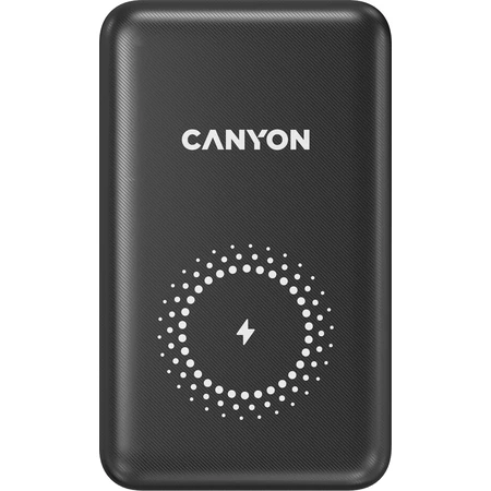 Внешний аккумулятор PB-1001 10000mAh, PD/18W, QC/3.0 +10W Magnet wireless charger, black, Canyon, США: цены и характеристики