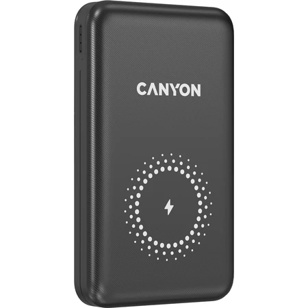 Внешний аккумулятор PB-1001 10000mAh, PD/18W, QC/3.0 +10W Magnet wireless charger, black, Canyon, США: цены и характеристики