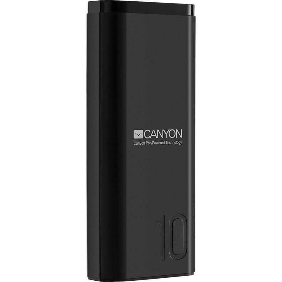 Портативный аккумулятор PB-103 10000mAh, Input 5V/2A, Output 5V/2.1A, Black, Canyon, США: цены и характеристики