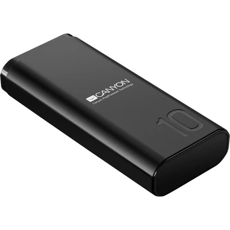 Портативний аккумулятор PB-103 10000mAh, Input 5V/2A, Output 5V/2.1A, Black, Canyon, США: ціни та характеристики