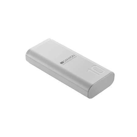 Портативный аккумулятор PB-103 10000mAh, Input 5V/2A, Output 5V/2.1A, White, Canyon, США: цены и характеристики