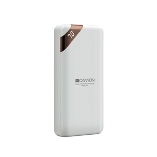 Портативний аккумулятор 20000mAh, Inp. 5V/2A, Output 5V/2.1A(Max), White, Canyon, США