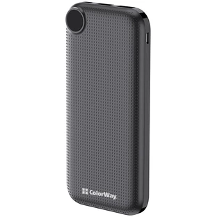 Батарея універсальна 10 000 mAh LCD (USB QC3.0 + USB-C Power Delivery 22.5W) Black, ColorWay, Китай