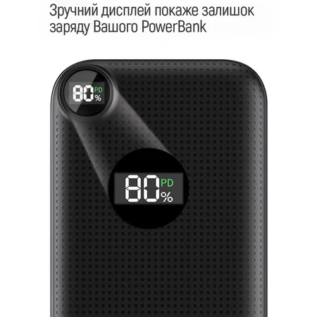 Батарея універсальна 10 000 mAh LCD (USB QC3.0 + USB-C Power Delivery 22.5W) Black, ColorWay, Китай: ціни та характеристики