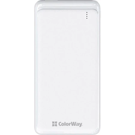 Батарея універсальна 10 000 mAh Slim (USB QC3.0 + USB-C Power Delivery 18W) White, ColorWay, Китай: ціни та характеристики