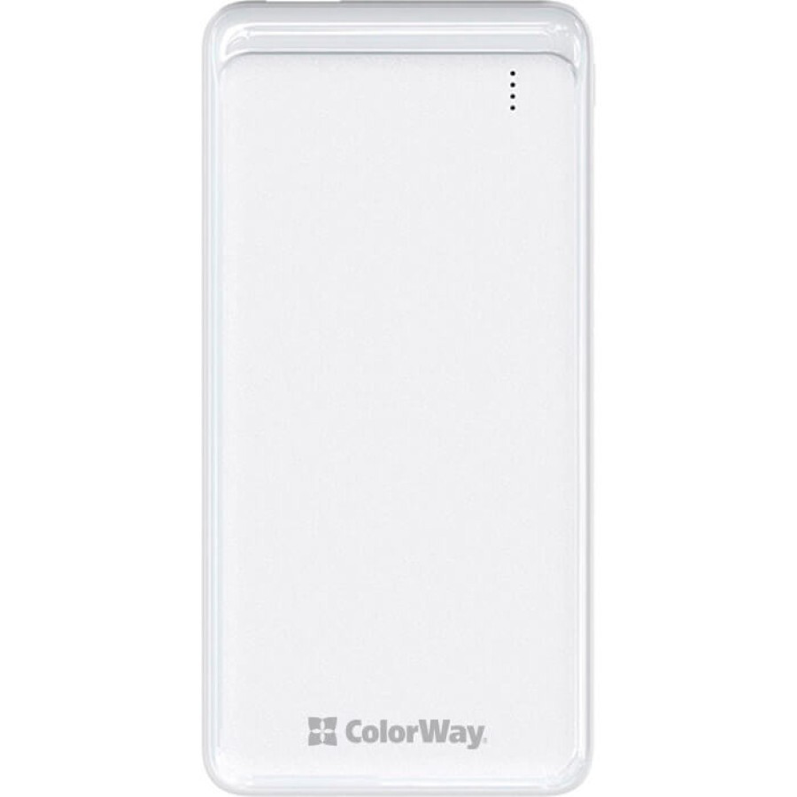 Батарея універсальна 10 000 mAh Slim (USB QC3.0 + USB-C Power Delivery 18W) White, ColorWay, Китай: ціни та характеристики