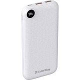 Батарея універсальна 10 000 mAh Slim, LCD, White, ColorWay, Китай