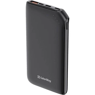 Батарея універсальна 10 000 mAh Soft touch (USB QC3.0 + USB-C Power Delivery 18W), ColorWay, Китай
